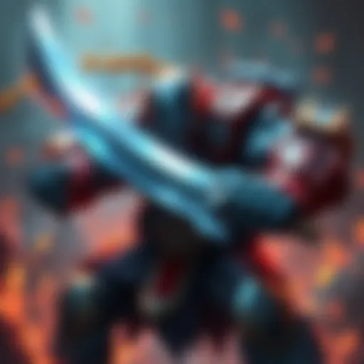 A digital illustration of Juggernaut from Dota 2, showcasing his sword and spinning motion in a fierce battle stance.
