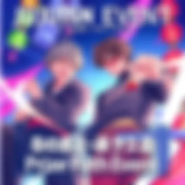 Colorful scene featuring characters Suguru Geto and Ryomen Sukuna from Jujutsu Kaisen, promoting a collaboration event with exciting rewards.