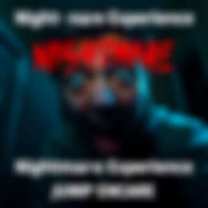 Person experiencing a jump scare A person with wide eyes and a shocked expression, caught off guard by a jump scare in a dark room.