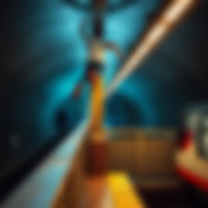 A person attempts to jump onto a ledge at Stella Montis Metro station, showcasing the action in progress