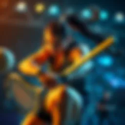 Junker Queen making a powerful move during an overtime match, showcasing her skills and strategy for victory.
