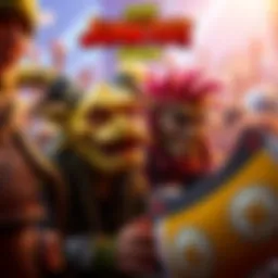 Fans of Junkrat connecting and sharing their love for the character in a vibrant setting