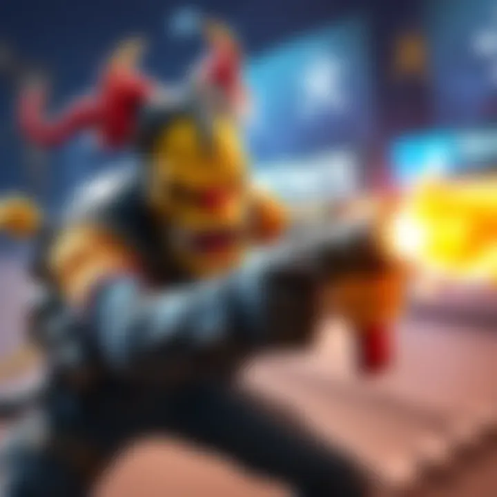 Junkrat in action A gamer playing as Junkrat, launching grenades in a competitive match, showcasing skill and strategy.