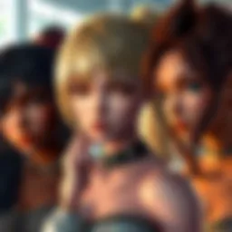 Character Juno with different hairstyles and skins A variety of Juno character designs featuring diverse hairstyles and skin colors for better representation