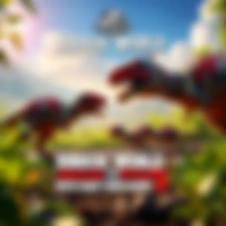 A scene from the Jurassic World Evolution 3 trailer showing baby dinosaurs in a lush environment, highlighting the game's adventure and excitement