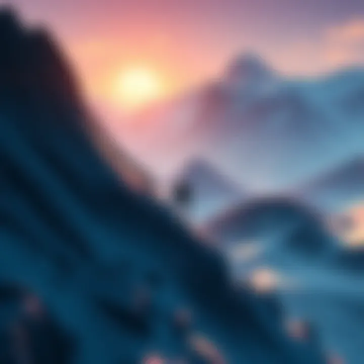 A player climbing a serene mountain in the game Jusant, showcasing the relaxing environment and low difficulty.