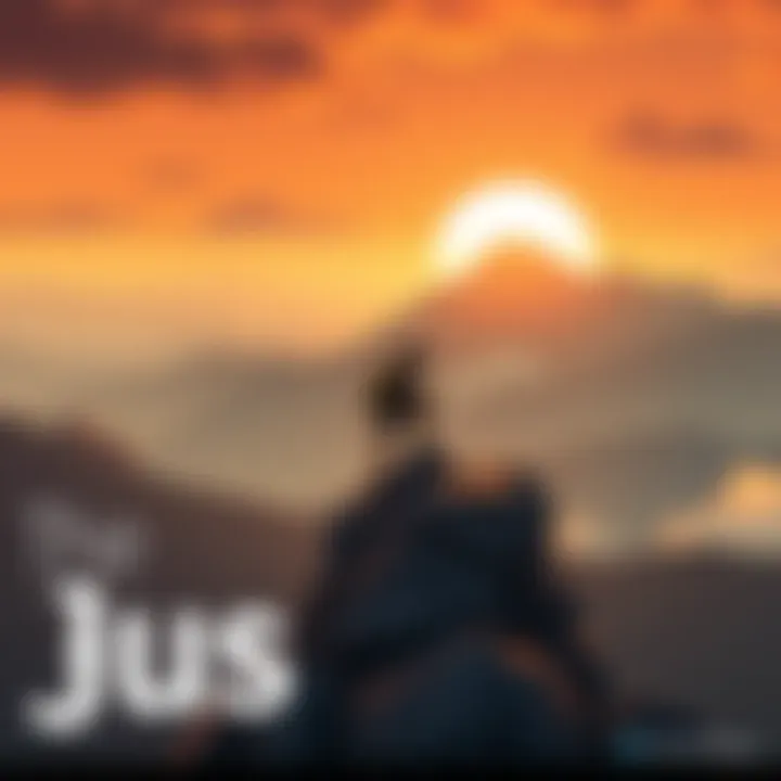A character from Jusant climbing a peaceful mountain during sunset, highlighting the game's tranquil atmosphere.