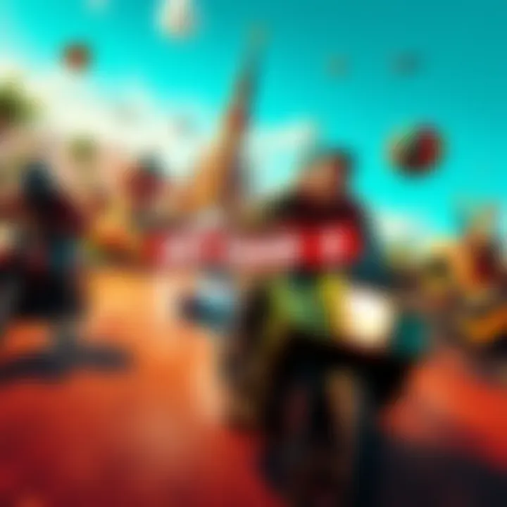 Players in Just Cause 2 Multiplayer having fun in a colorful open world, showcasing various vehicles and characters.