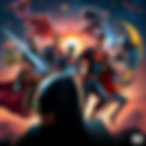 Justice League: Cosmic Chaos Cover Cover art for DC's Justice League: Cosmic Chaos featuring iconic superheroes in action.