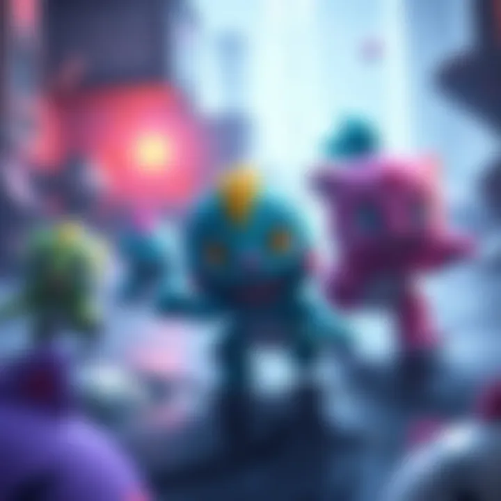 Jynxzi Game Characters Colorful squishy characters from the Jynxzi game in a challenging environment