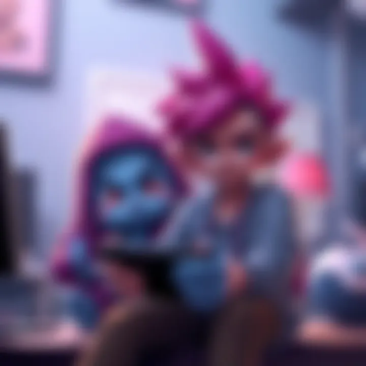 Jynxzi looks mischievous while Musty plays on Squishy's gaming account, leaving Squishy confused in the background.