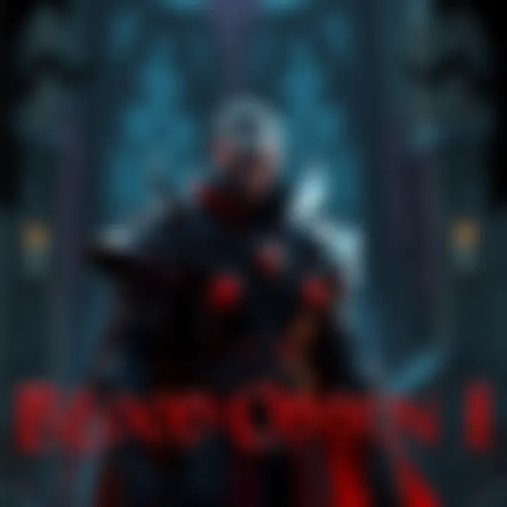 A character resembling a vampire with dark armor, standing in a gothic setting, reflecting on his tragic past.