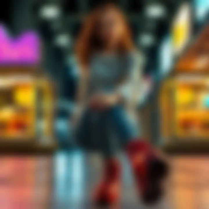 Kaitlyn Dever showcasing her stylish platform shoes in a memorable scene, making a bold fashion statement.