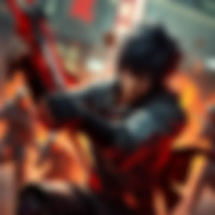 A player character resembling Kaneki engages in a battle scene, showcasing intense gameplay dynamics.