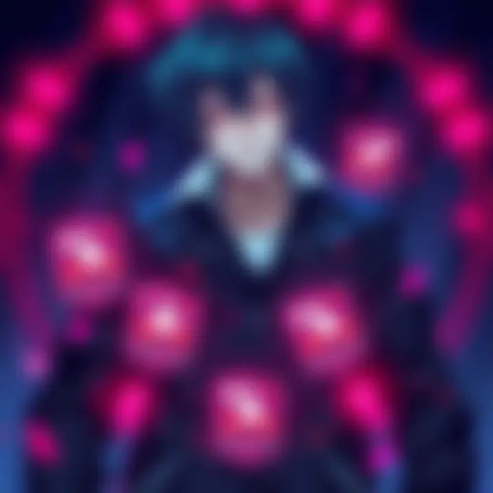 Illustration showing Kaneki character with highlighted ability changes and community feedback icons