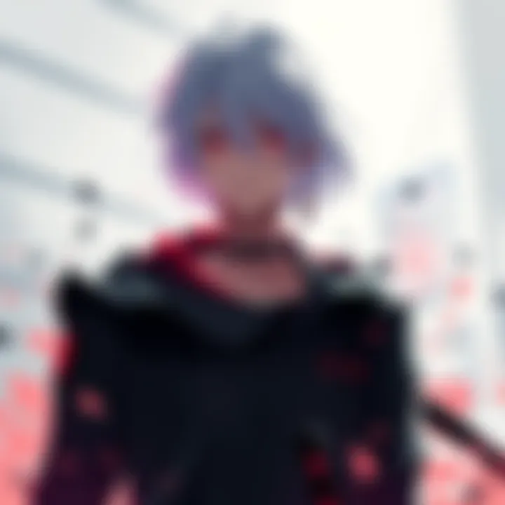 Kaneki Tribute Artwork A striking illustration of Kaneki, showcasing his iconic white hair and black attire, symbolizing his struggles and transformation.