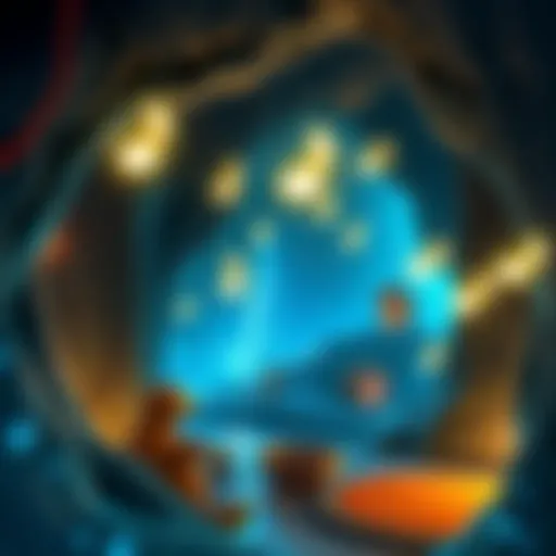 A hidden area in the northern Kappa hideout featuring glowing musical notes floating in the air, suggesting a song is playing.