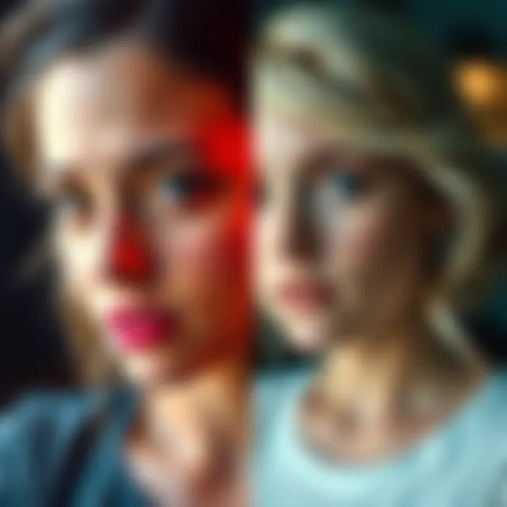 A split image showing Kara on one side and Jennifer Lawrence on the other, highlighting their similarities.