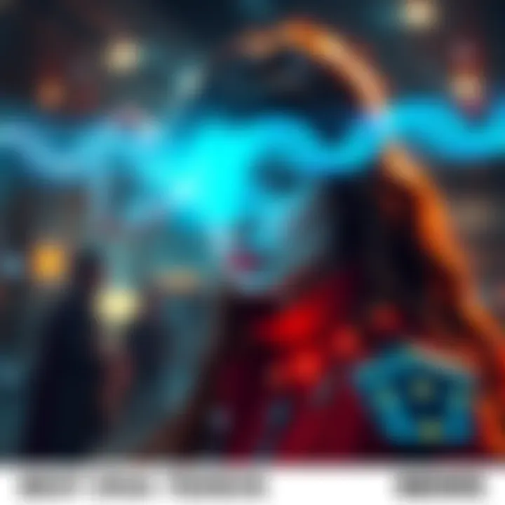 Kassandra activating Odin's Sight, revealing glowing Isu DNA symbols around her