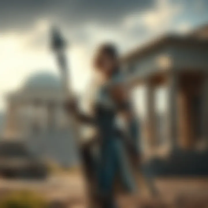 Kassandra Ready for Adventure Kassandra from Assassin's Creed Valhalla, equipped with her signature weapons, stands in an ancient Greek setting, ready for a new quest.