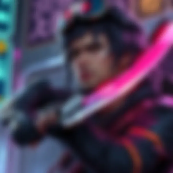 A character equipped with a katana and a cyberdeck, looking frustrated during gameplay, showing the clash of their abilities.