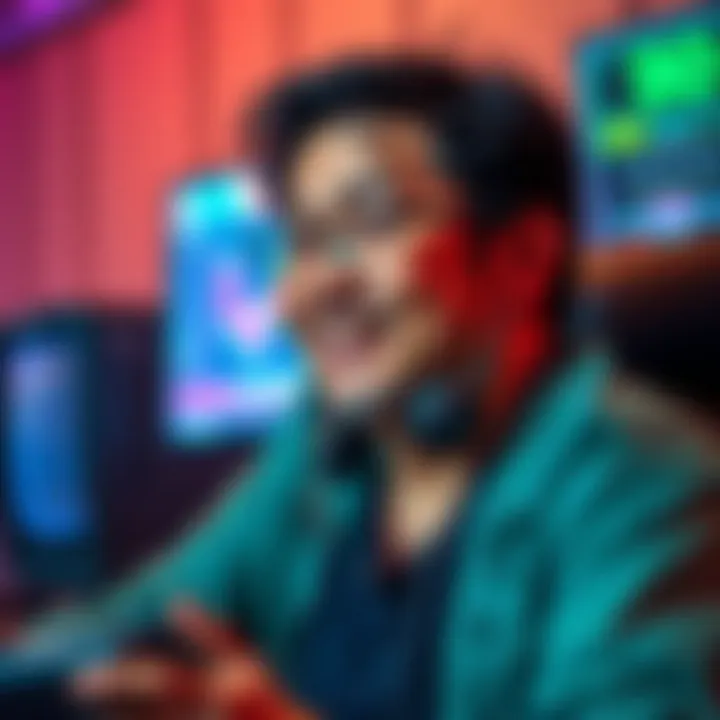 Katsuhiro Harada at E3 90s Katsuhiro Harada reminiscing about 90s gaming, featuring Half-Life and Voodoo2 graphics card imagery