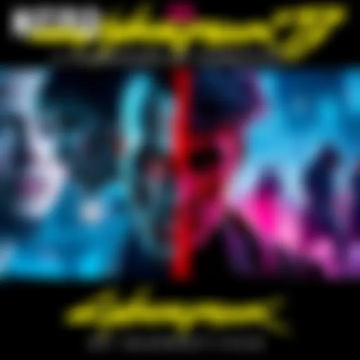 KCD2 and Cyberpunk 77 comparison A split-screen featuring key characters and scenes from KCD2 on one side and Cyberpunk 77 on the other, highlighting their unique narrative styles.