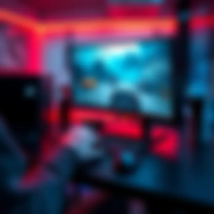 A player using a keyboard and mouse to play KCD2 on a computer, showcasing enhanced graphics and controls, with a PS5 console in the background.