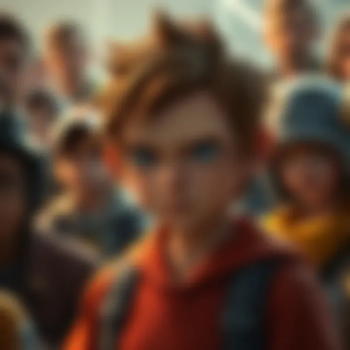 A character named Kenny from a popular video game series, showing a tense expression as fans debate his survival, surrounded by other characters from the game
