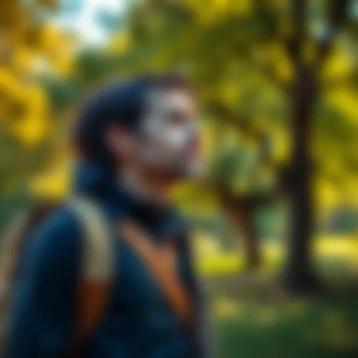 Kenny trusts Wellington with family Kenny looks pensive as he considers leaving his family, Clem and AJ, with the people of Wellington. He stands in a park surrounded by trees, appearing unsure of his decision.