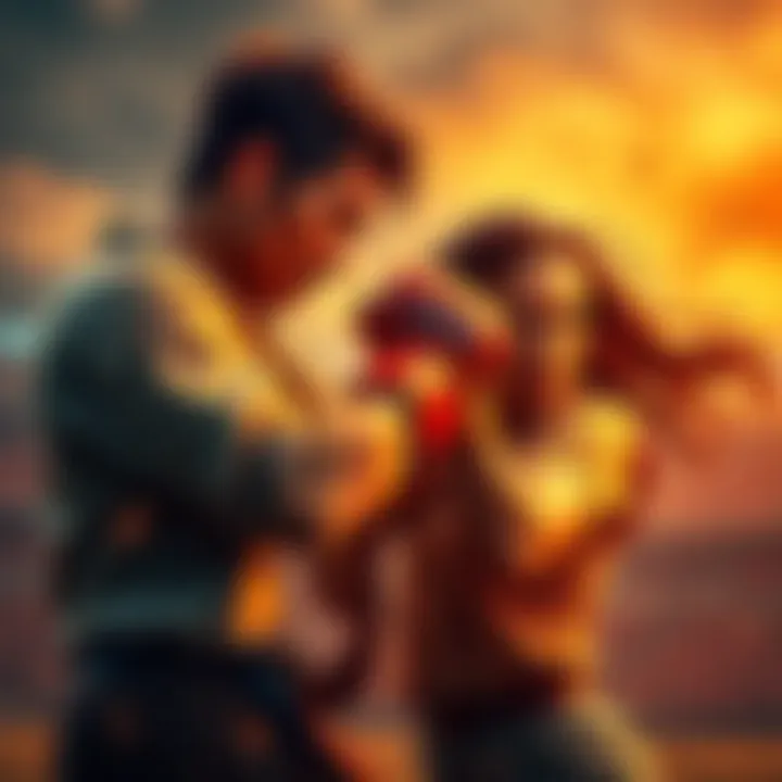 Kenny and Jane engaged in an intense fight scene, showcasing their combat skills and emotions involved.