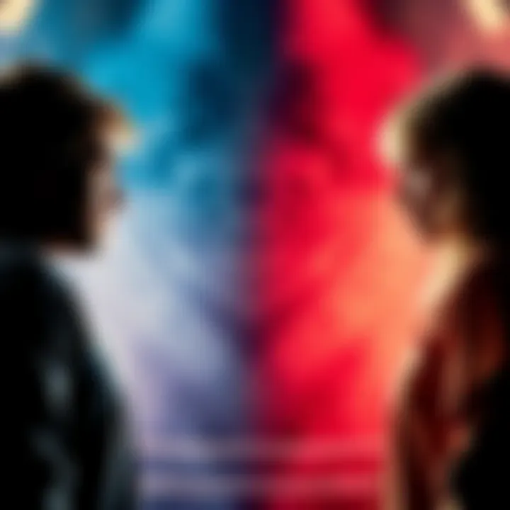 Kenny and Molly stand opposite each other, ready for a head-to-head challenge, showcasing determination and focus.