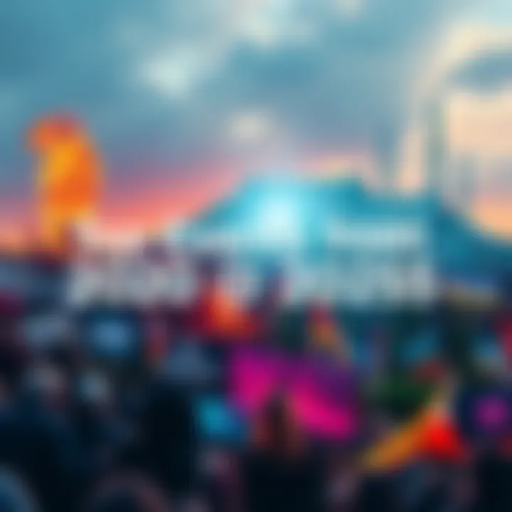 A collage of significant world events, showcasing protests, climate action, and technological advancements