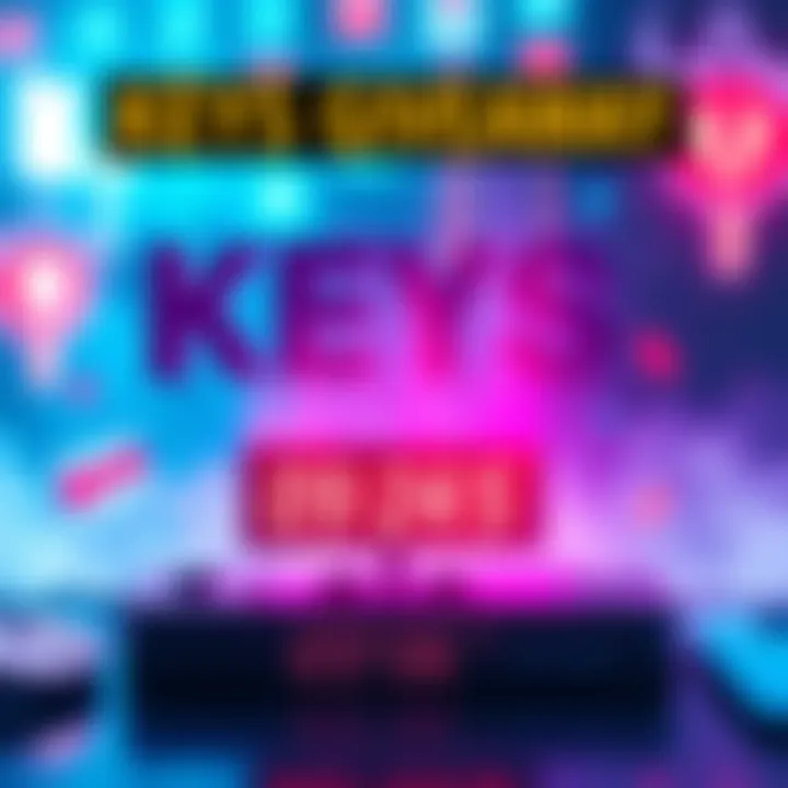 Graphic promoting a giveaway of game keys for titles like Amnesia and Back for Blood, featuring colorful game icons and a timer