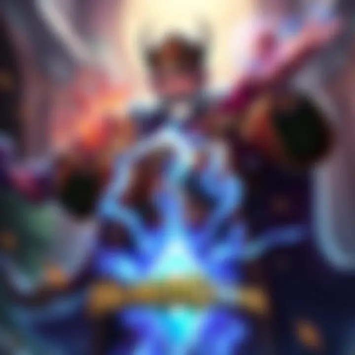 Khadgar casting a spell in a magical scene from Hearthstone gameplay