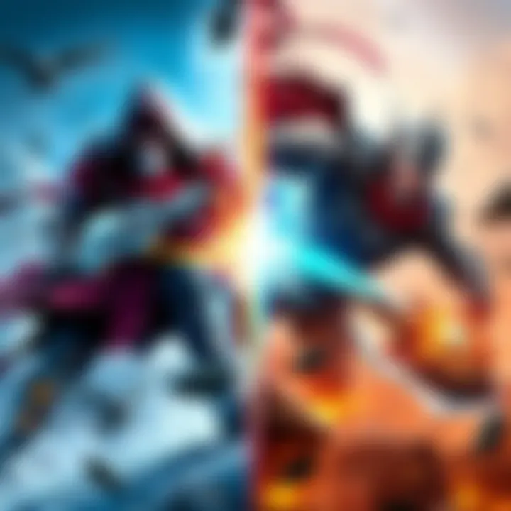 A split image showing gameplay scenes from Khazan and Stellar Blade, highlighting their unique styles and intense action