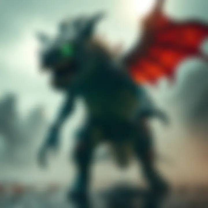 A Khezu monster appearing on the screen during gameplay, showcasing its unique design and features.