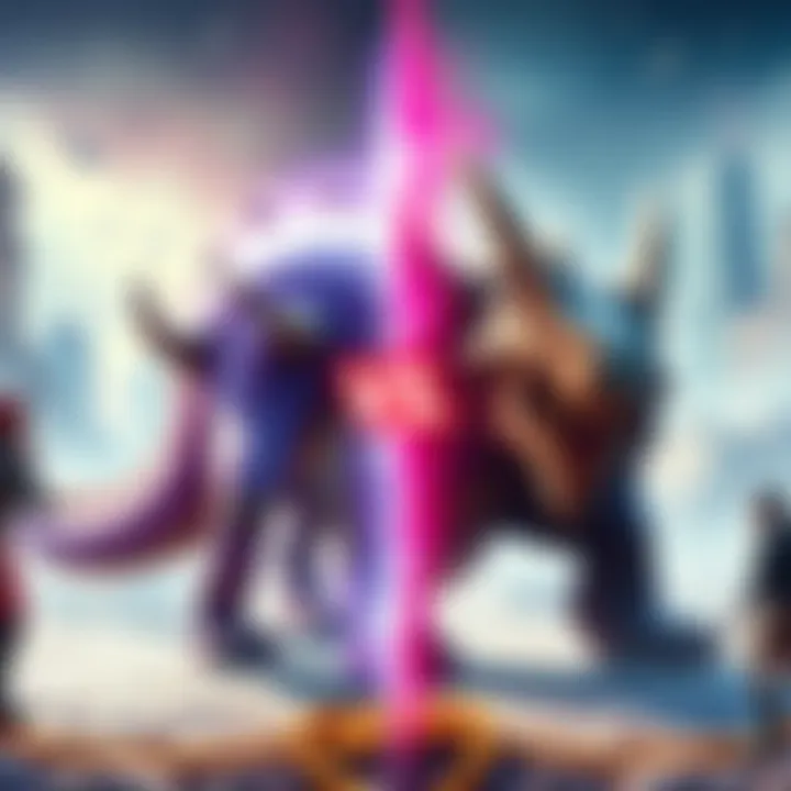 A split image showing Khezu on one side with its long body and electric abilities, and Gigginox on the other side with its striking appearance and scream, highlighting their features and differences.