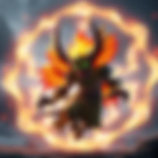 A view of Khezu surrounded by a glowing aura, highlighting its increased power in a gameplay setting