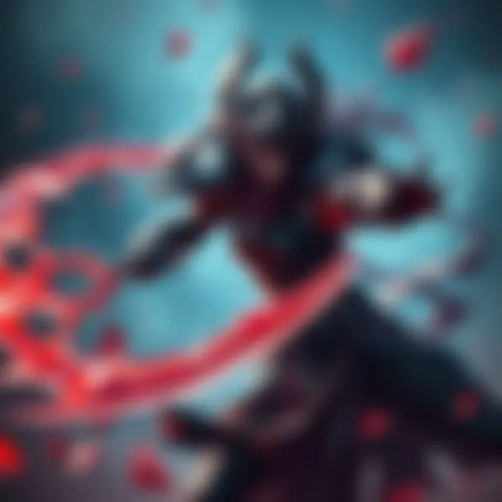 Khora character performing the Whipclaw ability with glowing crimson Archon shards in the background, highlighting changes in damage output.