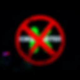 Kickstarter logo overlaid with a red ban sign, symbolizing the ban on adult content