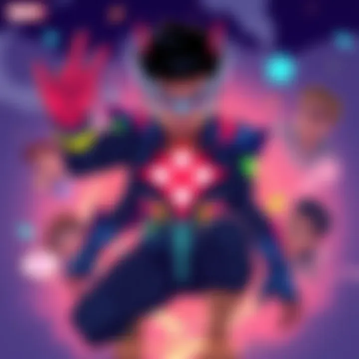 Illustration of Kid Omega character from Marvel SNAP, showcasing his powers and abilities, surrounded by elements representing community reactions and discussions.