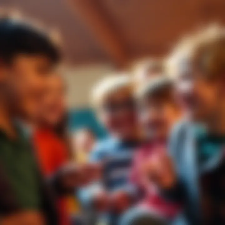 Kids laughing at Knock Knock jokes A group of children laughing and sharing Knock Knock jokes with each other, bringing joy and humor