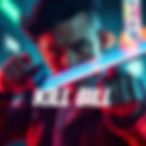 Kill Bill Build Overview A character showcasing the Kill Bill build in action with vibrant graphics and effects