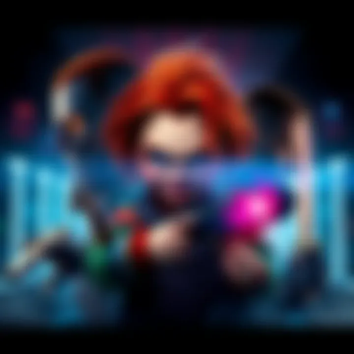 A collage showing Krasue, Chucky, Knight, and other killers with their unique abilities in a game interface.