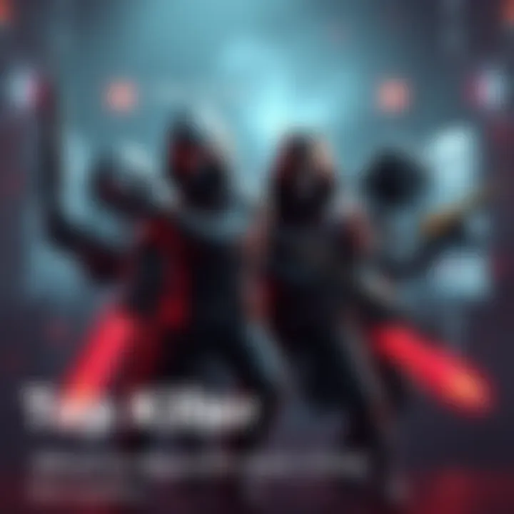 Different killer characters available for players with 500 auric cells, showcasing their unique styles and weapons in a game setting.