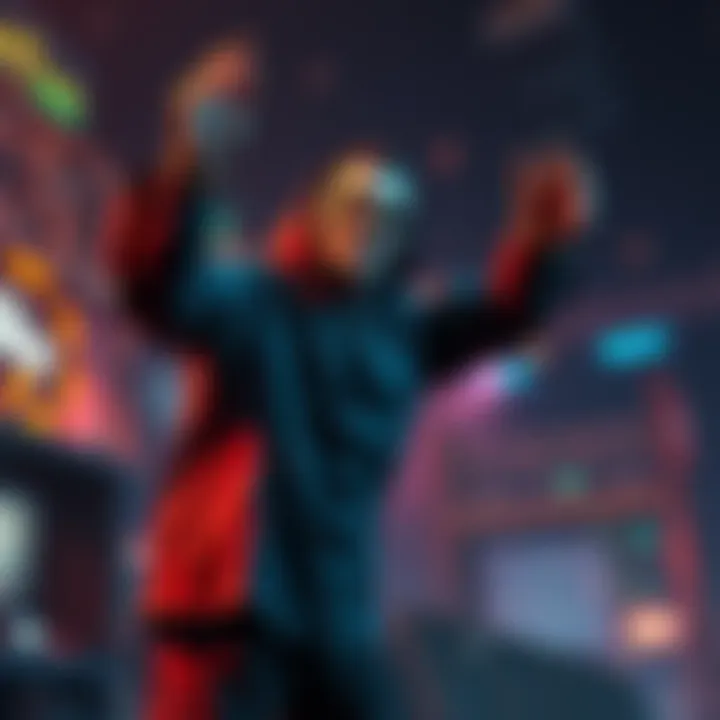 A killer character playfully surprising survivors with a jump scare during an intense match, showcasing playful antics that spark mixed reactions among players on forums.