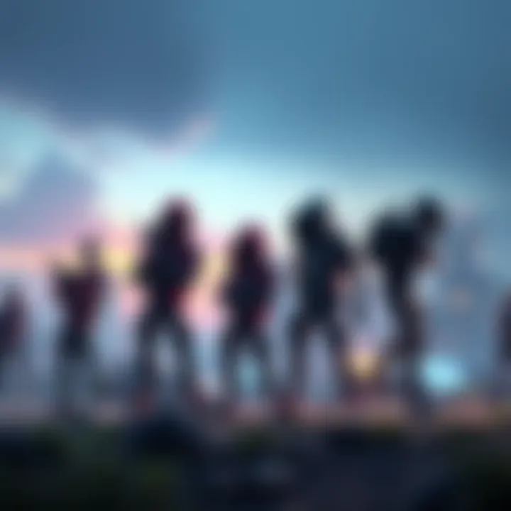 A group of gaming characters looking confused while standing in a digital landscape, representing killer players adjusting to new daily challenges.