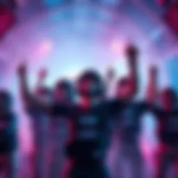 Group of killer players cheering after the tunneling gameplay change, expressing joy and relief at reduced match waiting times.
