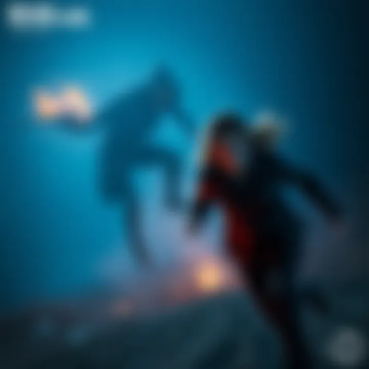 A character from Dead by Daylight showcasing their abilities, with Meg attempting to outrun a killer in a dark, eerie setting.